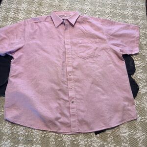 ARIAT Pro Series Mens XXL Pink White Plaid Short Sleeve Button Up Shirt